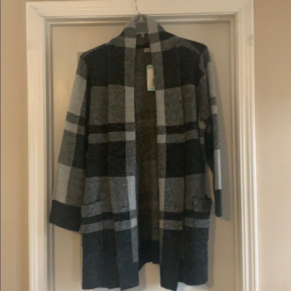 Women’s cardigan sweater.